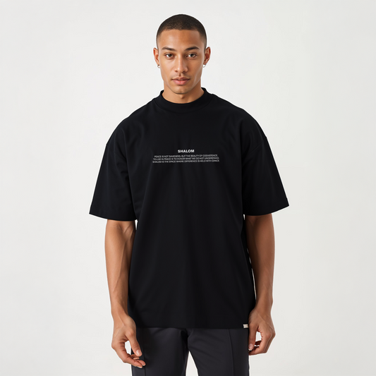 《Manbrew：和平》重磅燙銀落肩T-Shirt
