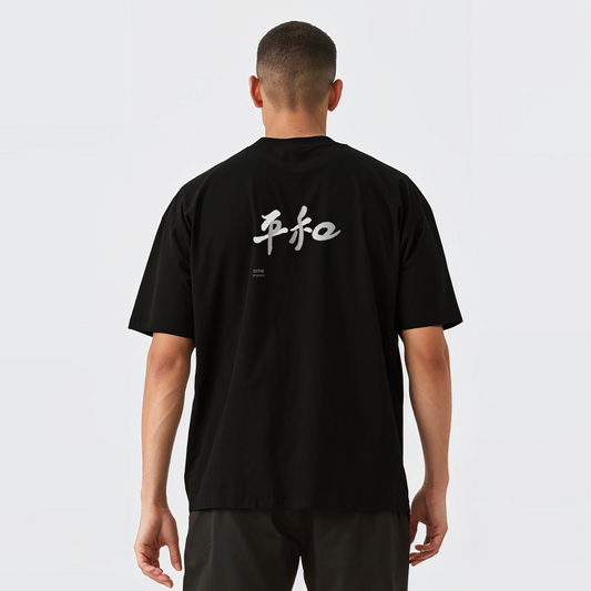 《Manbrew：和平》重磅燙銀落肩T-Shirt